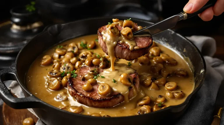 Filet mignon aux champignons et moutarde, fondant et crémeux, prêt en seulement 30 minutes
