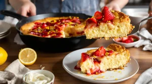 « Je n’ai même pas allumé le four » : ce dessert citronné aux fraises a bluffé mes invités en mars