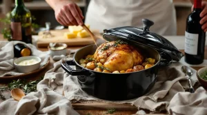 temps de cuisson pintade en cocotte en fonte