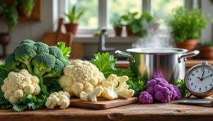 découvrez le temps de cuisson idéal pour le chou-fleur et ses différentes variantes afin de le préparer parfaitement, qu’il soit à la vapeur, bouilli ou au four.