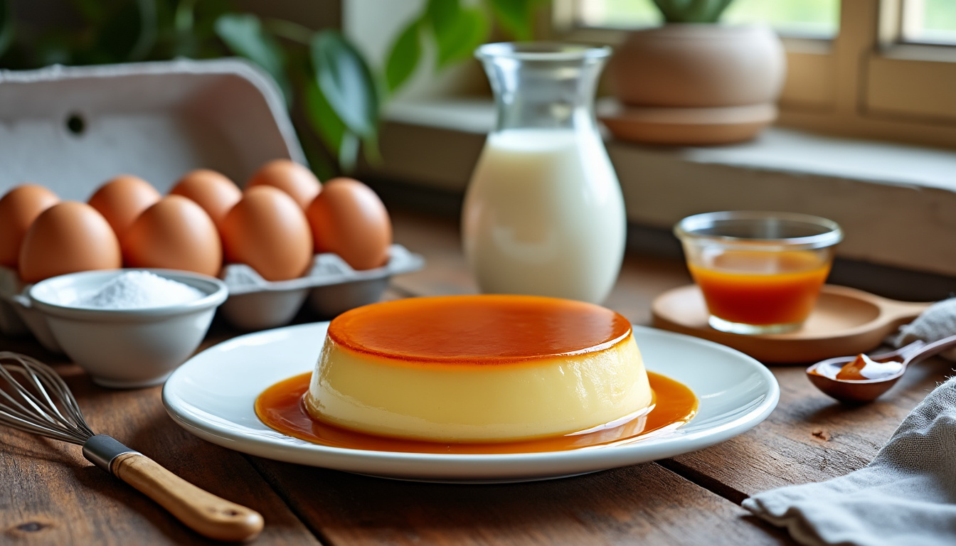 Recette authentique du flan aux oeufs : astuces et secrets découvrez la recette authentique du flan aux œufs avec nos astuces et secrets pour réussir un dessert onctueux et savoureux à chaque fois.